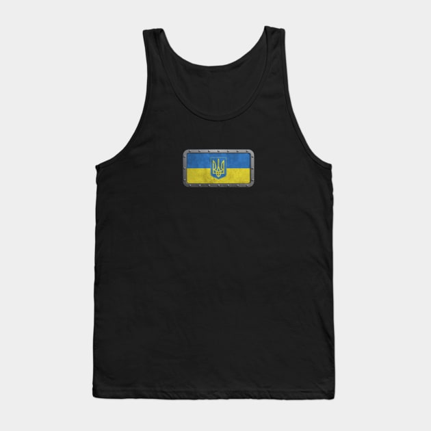 Rough Steel Ukrainian Flag Tank Top by jeffbartels